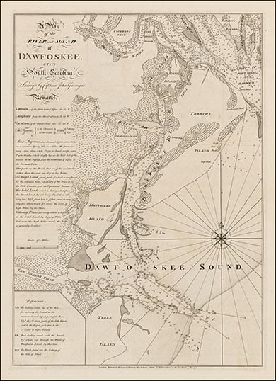 Old map of D'awfoskee Island