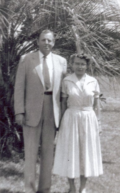 Fred Hack and his wife circa 1948