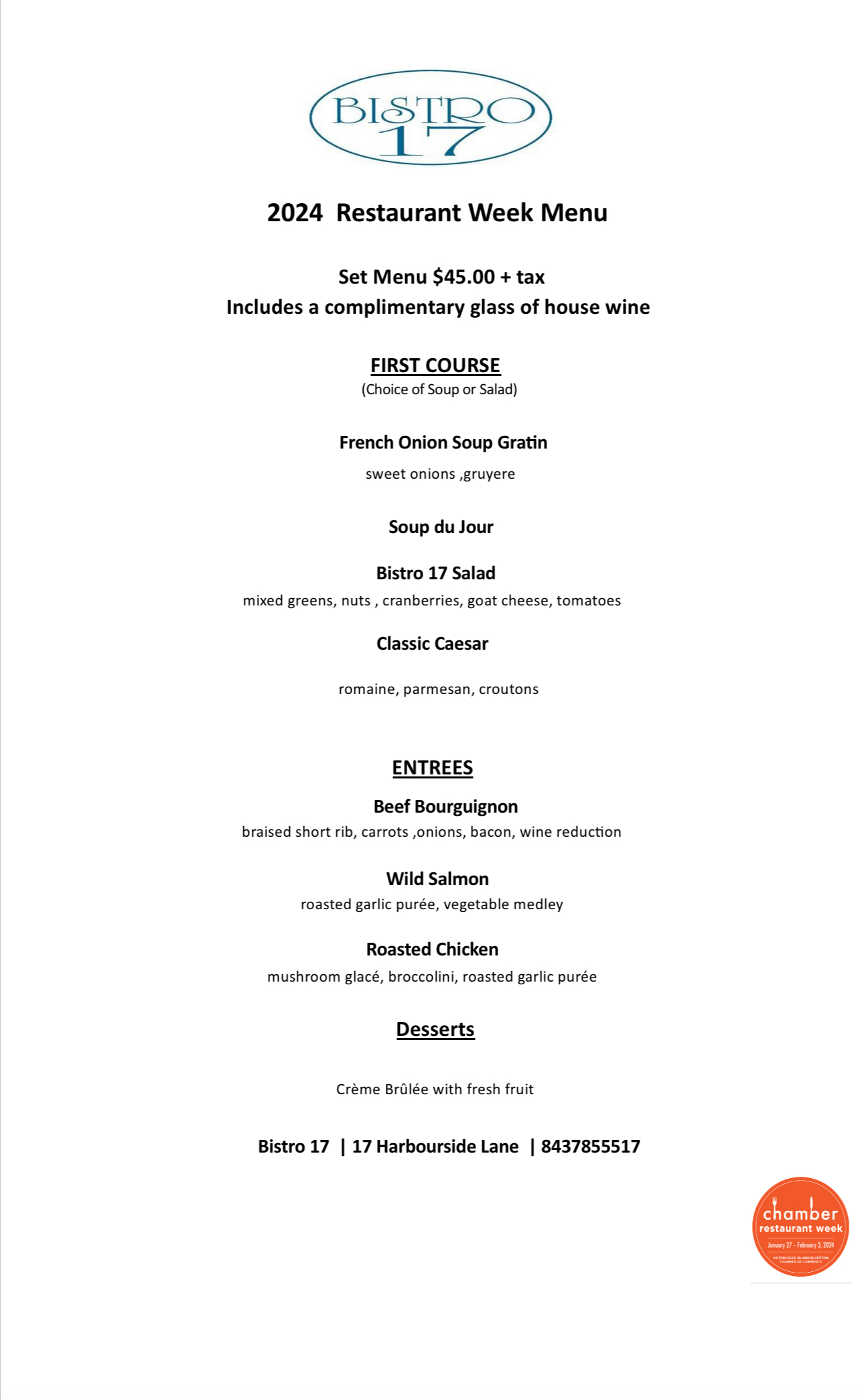 Menus + deals for Hilton Head, Bluffton Restaurant Week 2024 Hilton Head Island Packet