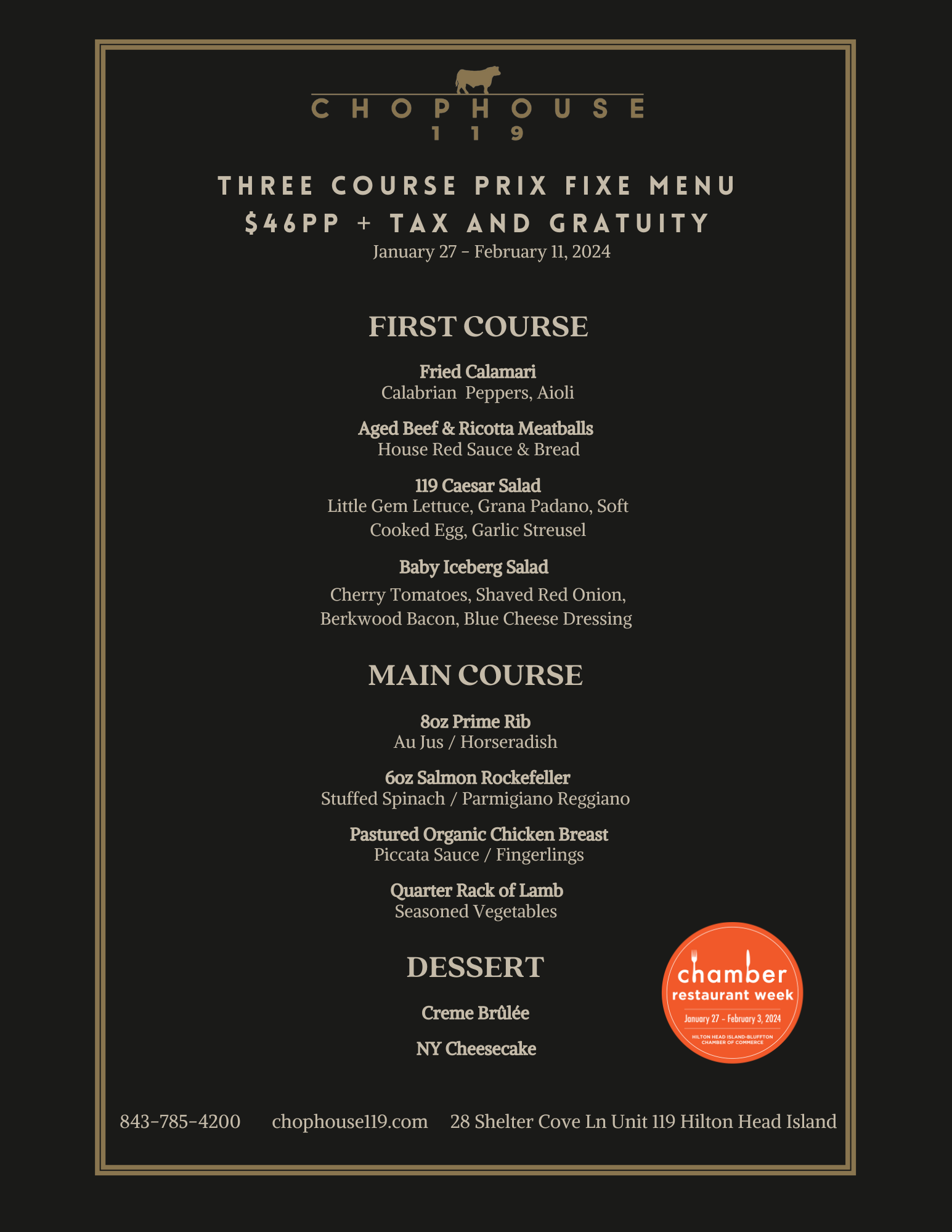 Menus + deals for Hilton Head, Bluffton Restaurant Week 2024 Hilton Head Island Packet