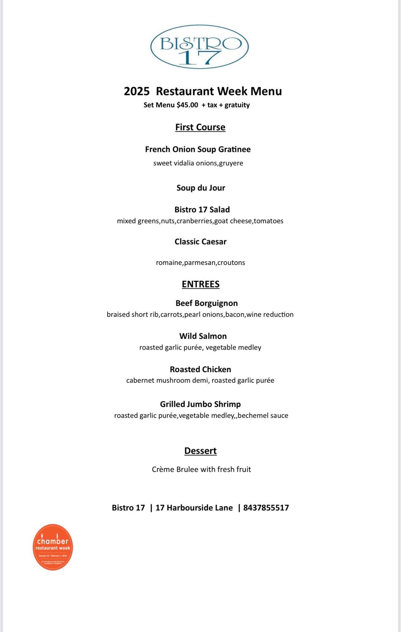 Menus & deals for Hilton Head, Bluffton SC Restaurant Week Hilton Head Island Packet
