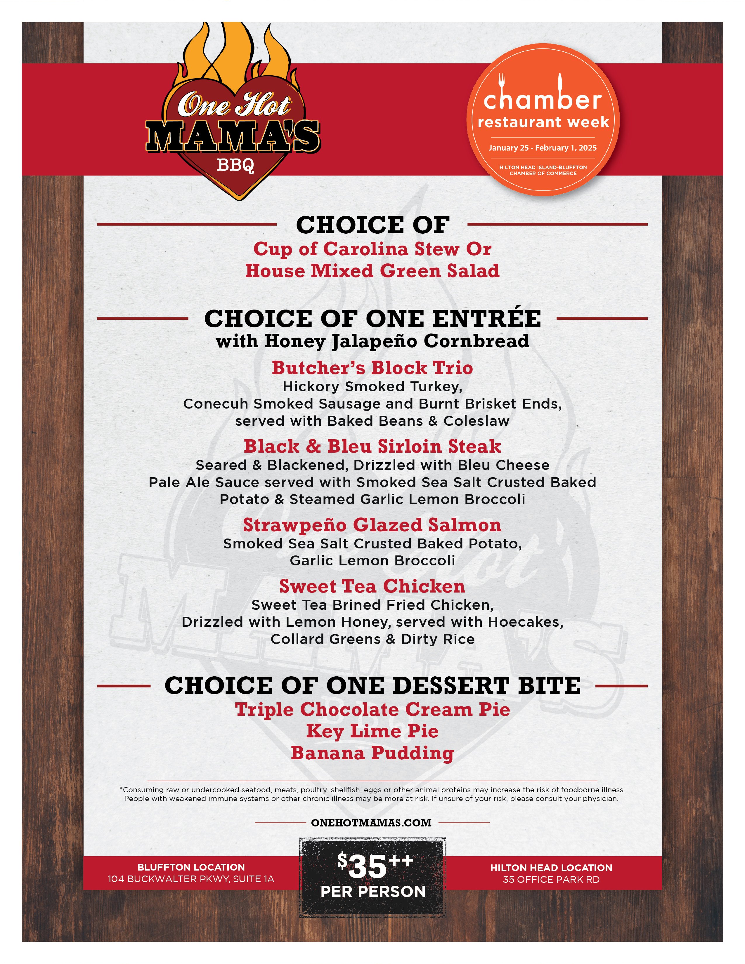 Menus & deals for Hilton Head, Bluffton SC Restaurant Week Hilton Head Island Packet