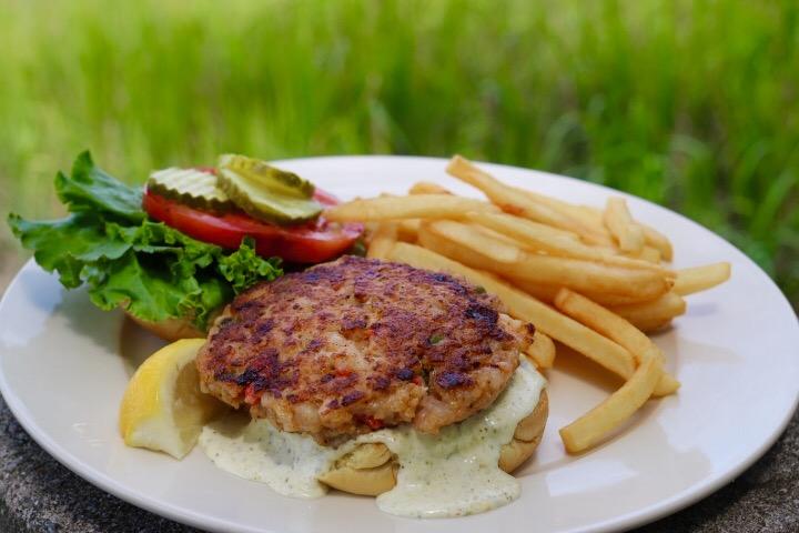 salmon burger