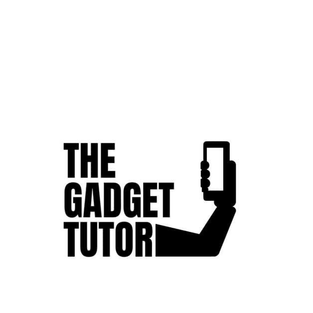 The Gadget Tutor Logo with an arm holding a smartphone