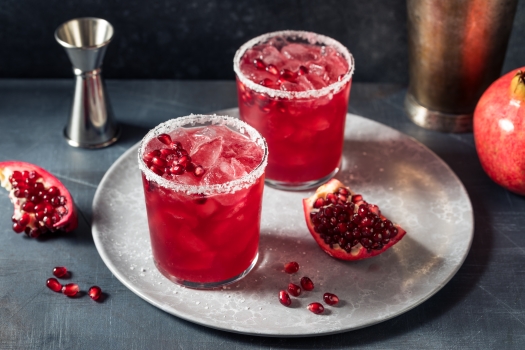 red drinks on tray