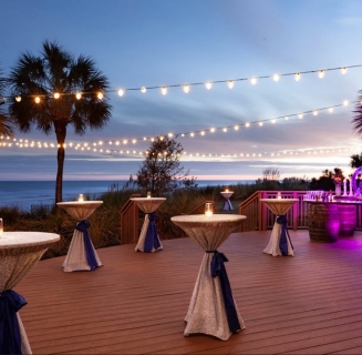 outdoor wedding reception setup