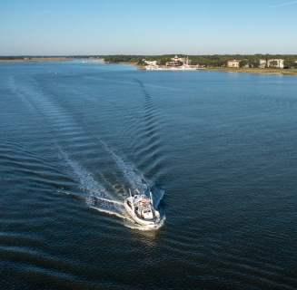 boat aerial shot 