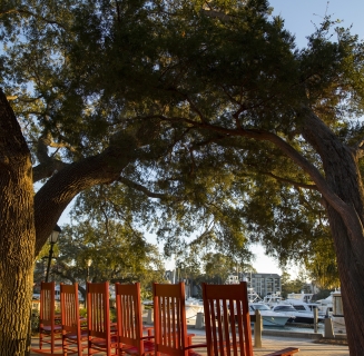 Rocking Chairs on Patio 