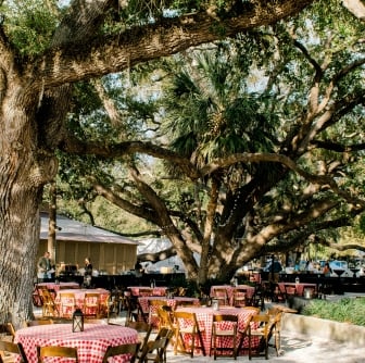 outdoor dining setup