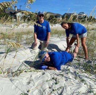 sea turtle patrol on beach