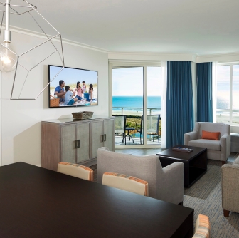 Oceanfront Suite Dining Living