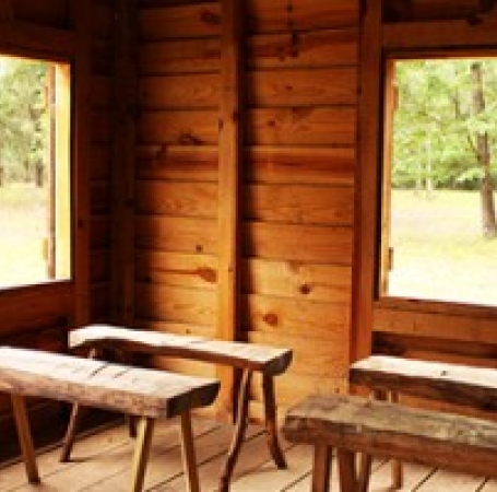 Chairs inside of a cabin