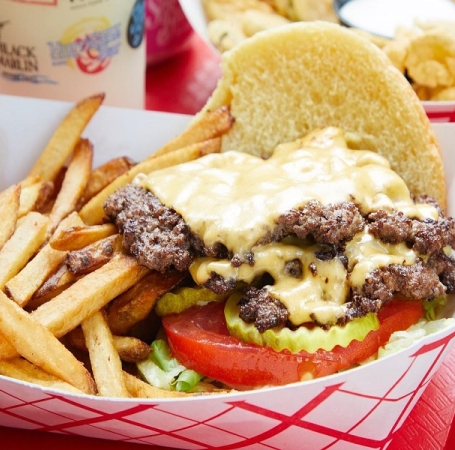 burger and fries