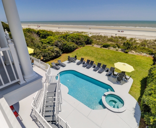 pool view from upstairs