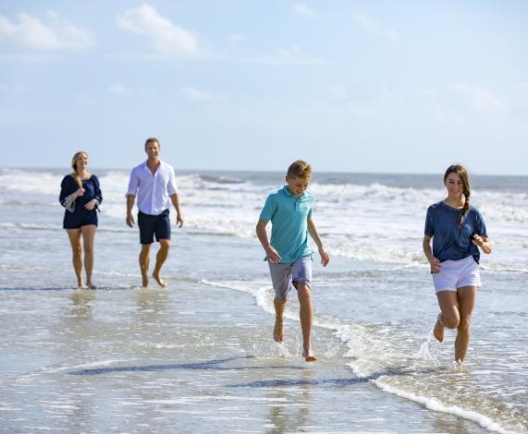 jogging on the beach