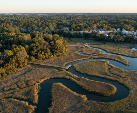 curved river
