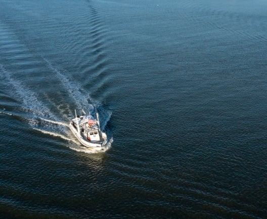 boat aerial shot