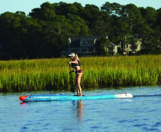 paddle boarding