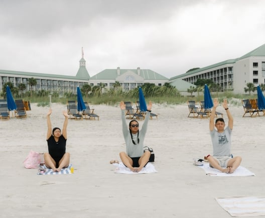 yoga on the beach