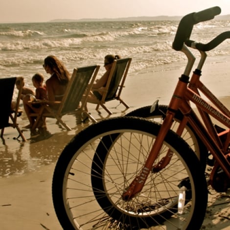 bikes on the beach