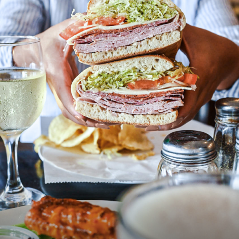 cross section of a large sandwich