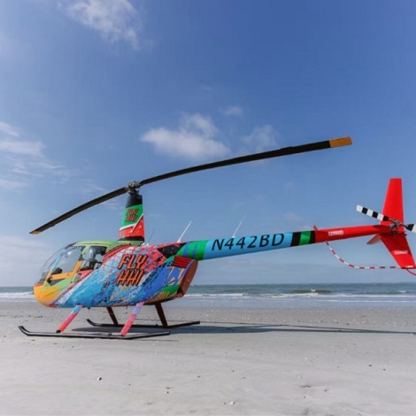 helicopter on a beach