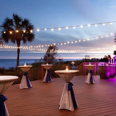 outdoor wedding reception setup