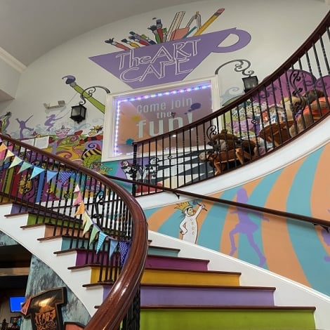 colourful staircase