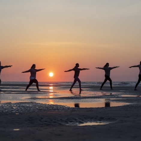 yoga on the beach