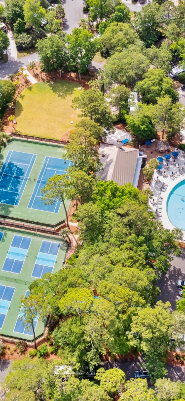 aerial view of RV park