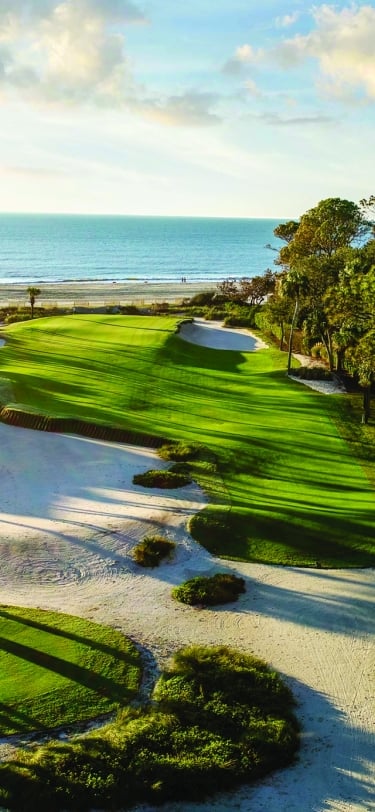 golf course drone view