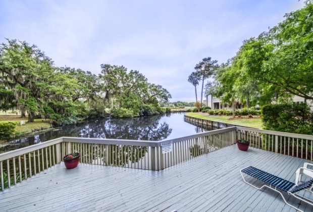 Patio overlooking water