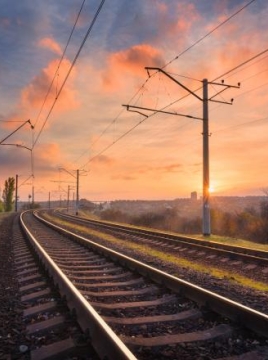 railway at dusk