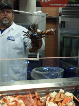 Man holding lobster