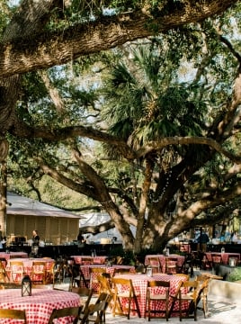 outdoor dining setup