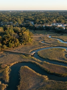 curved river