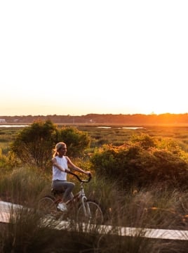 woman biking 