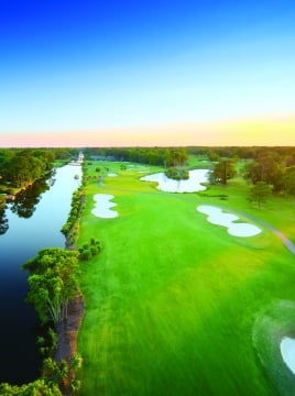 Aerial of golf course