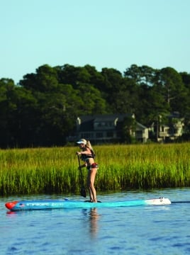 paddle boarding
