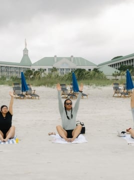 yoga on the beach