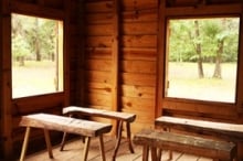 Chairs inside of a cabin
