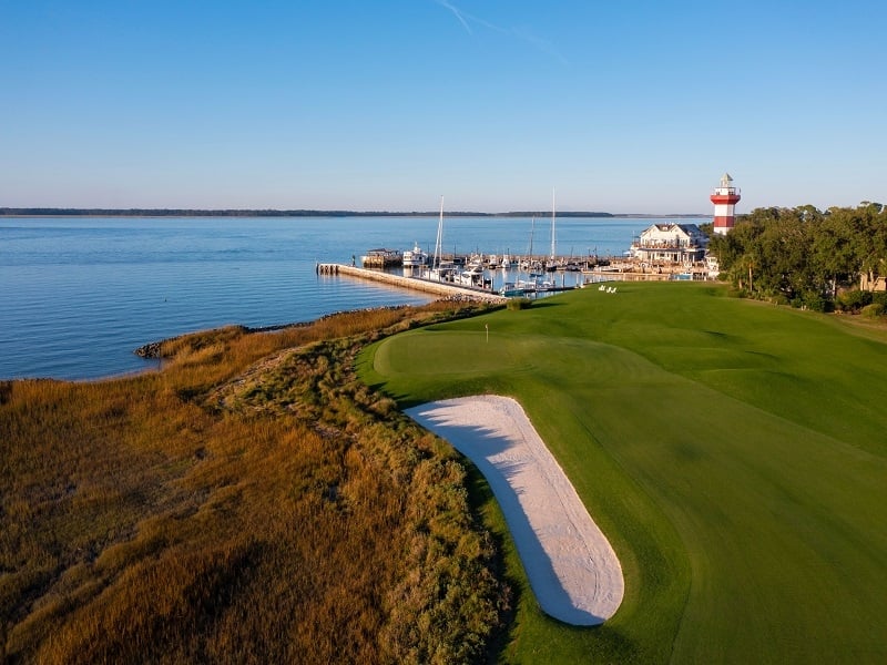 hole 18 at sea pines golf course