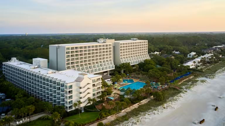 Hilton Beach Front Resort aerial photo 