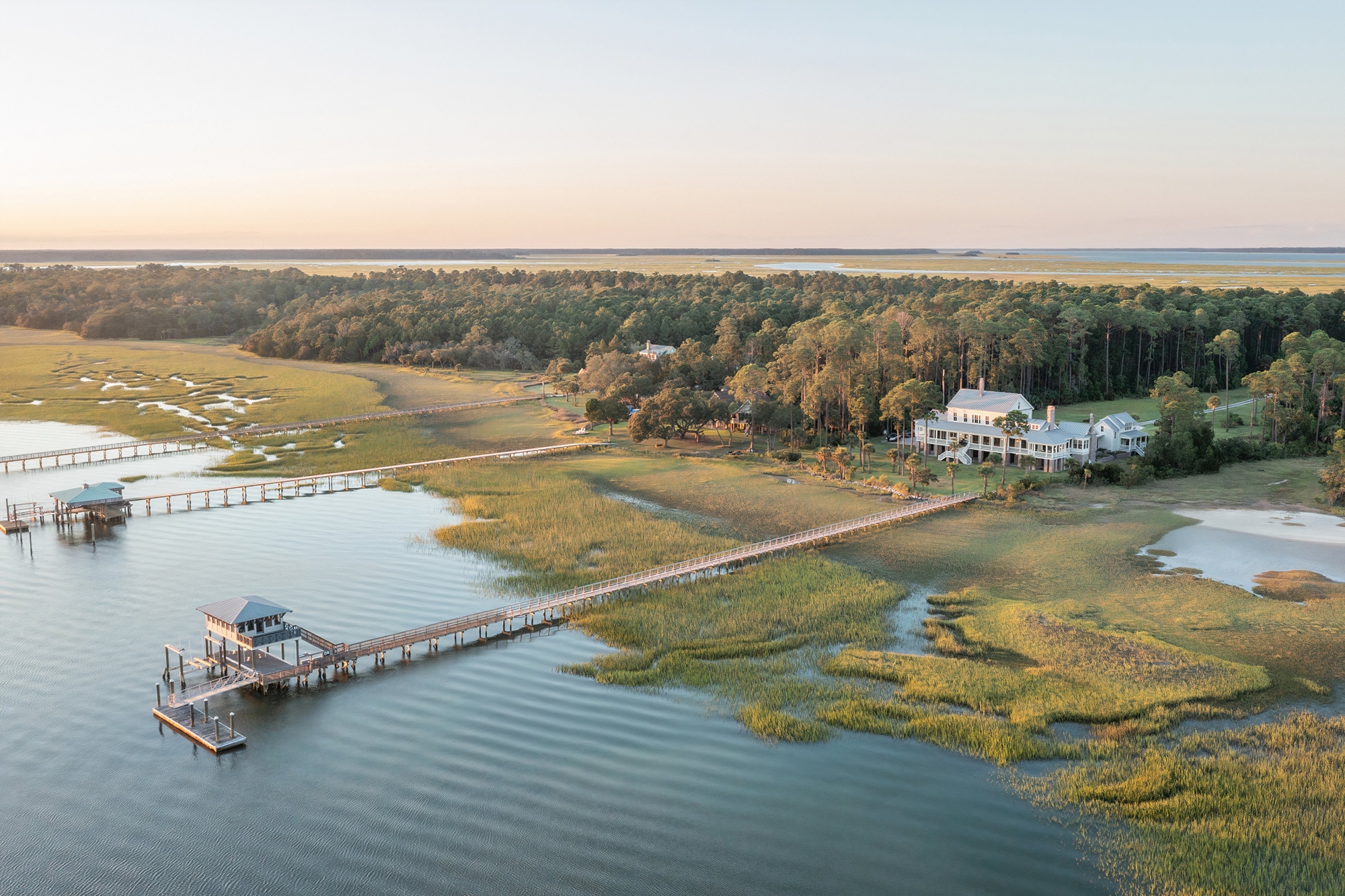 Luxury Riverfront Property with deep water dock located off Okatie Highway between Bluffton and Beaufort South Carolina. 