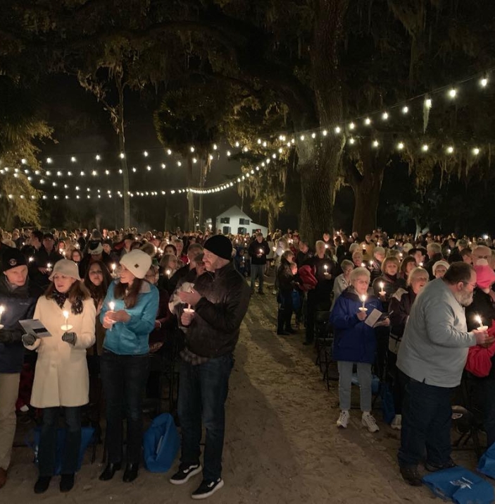 Christmas Eve Under the Stars candlelighting to Silent Night