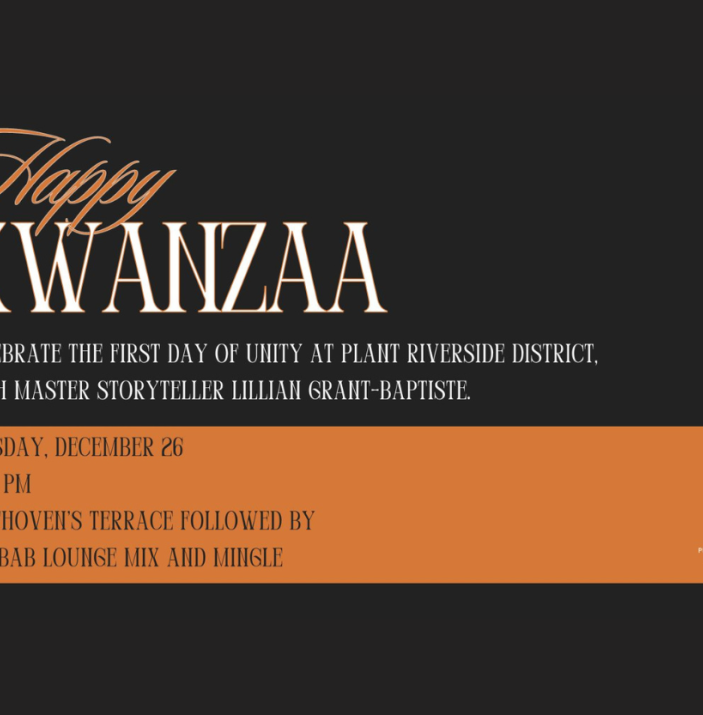 Kwanzaa Celebration feat. Master Storyteller Lillian Grant-Baptiste at Plant Riverside District