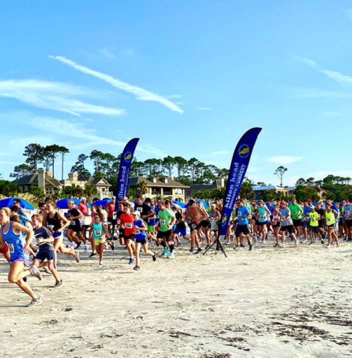 Turtle Trot race as the racers take off from the starting line
