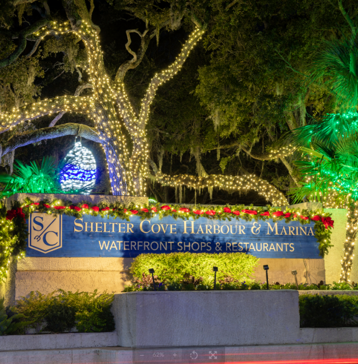 Holiday Lights Display at Shelter Cove Harbour and Marina