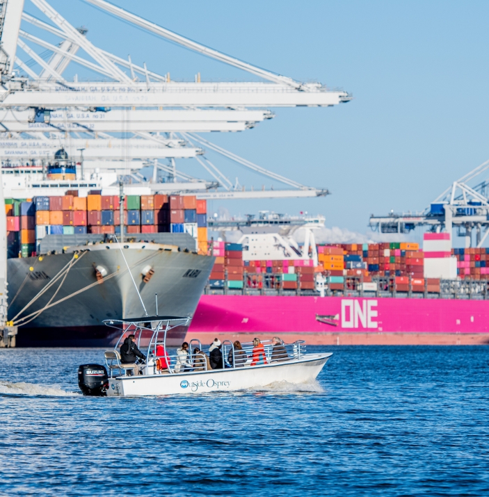 Savannah Port Tours are a great way to get behind the scenes of the working port!